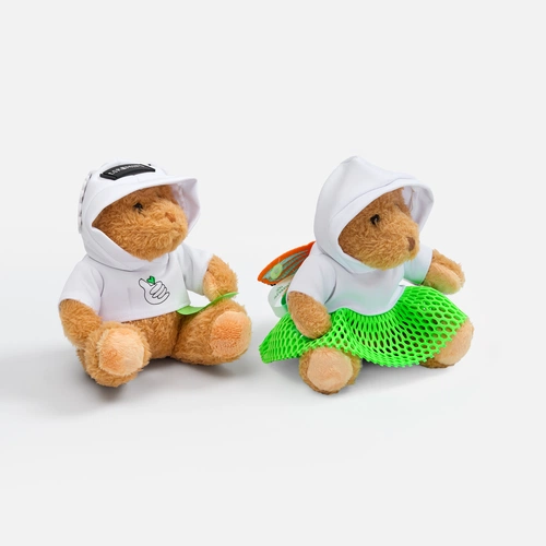 Мягкая игрушка «Мишка Cuddleton» в белом худи с нанесением и кастомизацией