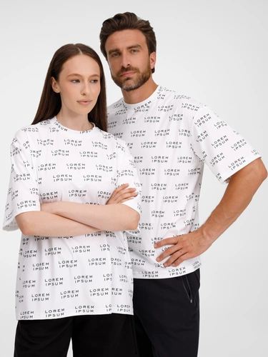 Футболка унисекс Senti с полной запечаткой, размер M/L