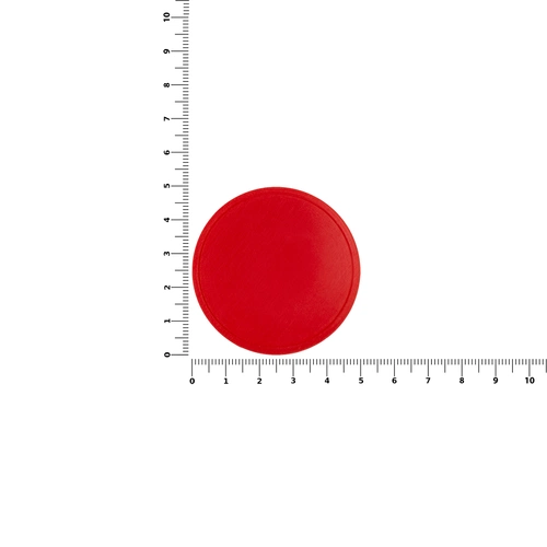 Лейбл из ПВХ Dzeta Round, L, красный