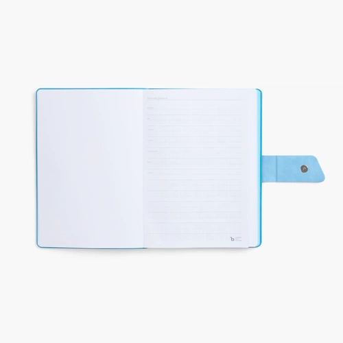 Ежедневник Boom, недатированный, черный с голубым