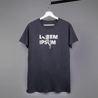 Футболка мужская Crusader Men, темно-серая (графит), размер L с флексом и прямой шелкографией