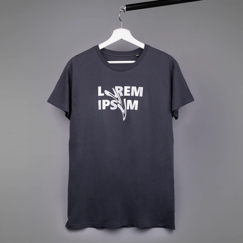 Футболка мужская Crusader Men, темно-серая (графит), размер L с флексом и прямой шелкографией