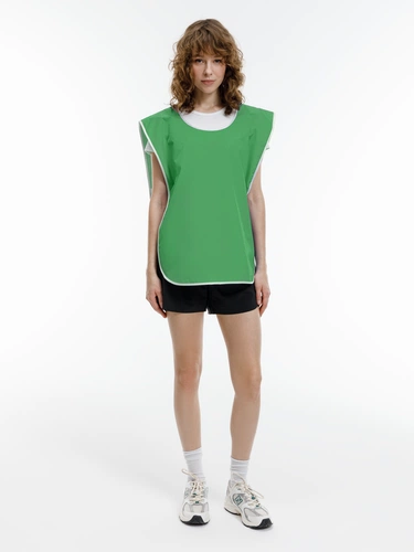 Манишка Member, зеленая с белым