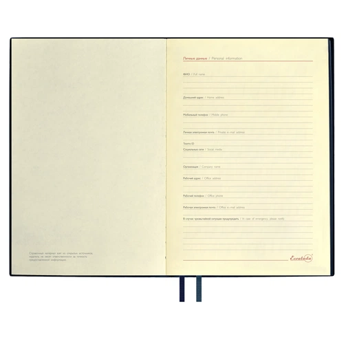 Ежедневник Merida, датированный, синий