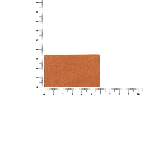 Лейбл кожаный Pasek, M, горчичный