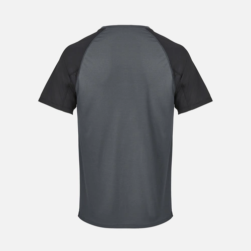 Футболка спортивная унисекс Vortex, черная с темно-серым