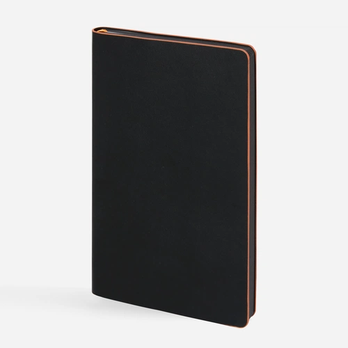 Ежедневник Trait, недатированный, черный с оранжевым
