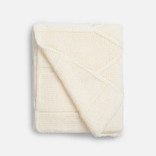 Плед Curve Verve, молочно-белый