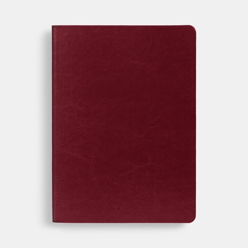 Ежедневник Nebraska Flex, недатированный, бордовый с серебристым