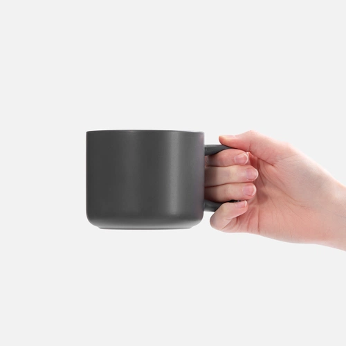 Чашка Jumbo в коробке матовая, темно-серая