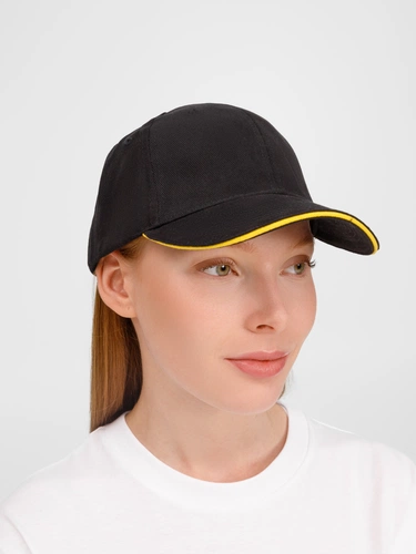 Бейсболка Buffalo, черная с желтым