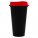 20996.50 - Стакан с крышкой Color Cap Black, черный с красным