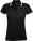 5852.36 - Рубашка поло женская Pasadena Women 200 с контрастной отделкой, черная с белым