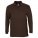 11353398 - Рубашка поло мужская с длинным рукавом Winter II 210 шоколадно-коричневая
