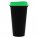 20996.90 - Стакан с крышкой Color Cap Black, черный с зеленым