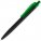 7091.39 - Ручка шариковая Prodir QS01 PRT-P Soft Touch, черная с зеленым