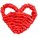 15853.01 - Плетеная фигурка Adorno, красное сердце