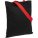 10766.35 - Холщовая сумка BrighTone, черная с красными ручками