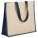 4866.40 - Холщовая сумка для покупок Bagari с синей отделкой