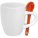 13138.62 - Кофейная кружка Pairy с ложкой, белая с оранжевой