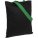 10766.39 - Холщовая сумка BrighTone, черная с зелеными ручками