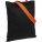 10766.32 - Холщовая сумка BrighTone, черная с оранжевыми ручками
