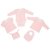 Футболка детская с коротким рукавом Baby Prime, розовая с молочно-белым