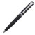 Ручка шариковая Podium с футляром, черная с серебристыми элементами