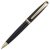 Ручка шариковая Aura с футляром, черная с золотистыми элементами