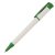 Ручка шариковая Kreta, белая с зеленым 