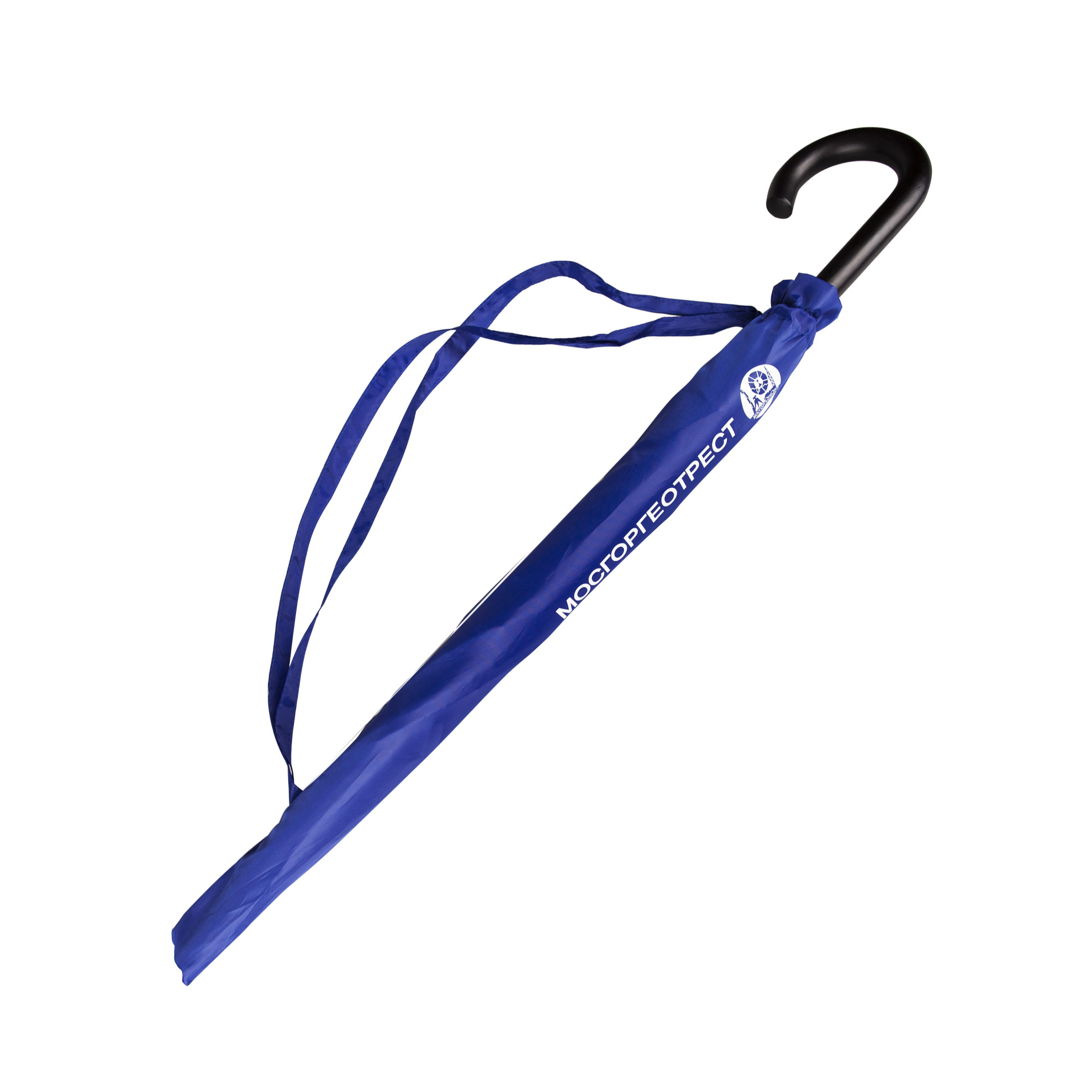 Пример зонта с печатью в 1 цвет внутри и деревянной ручкой