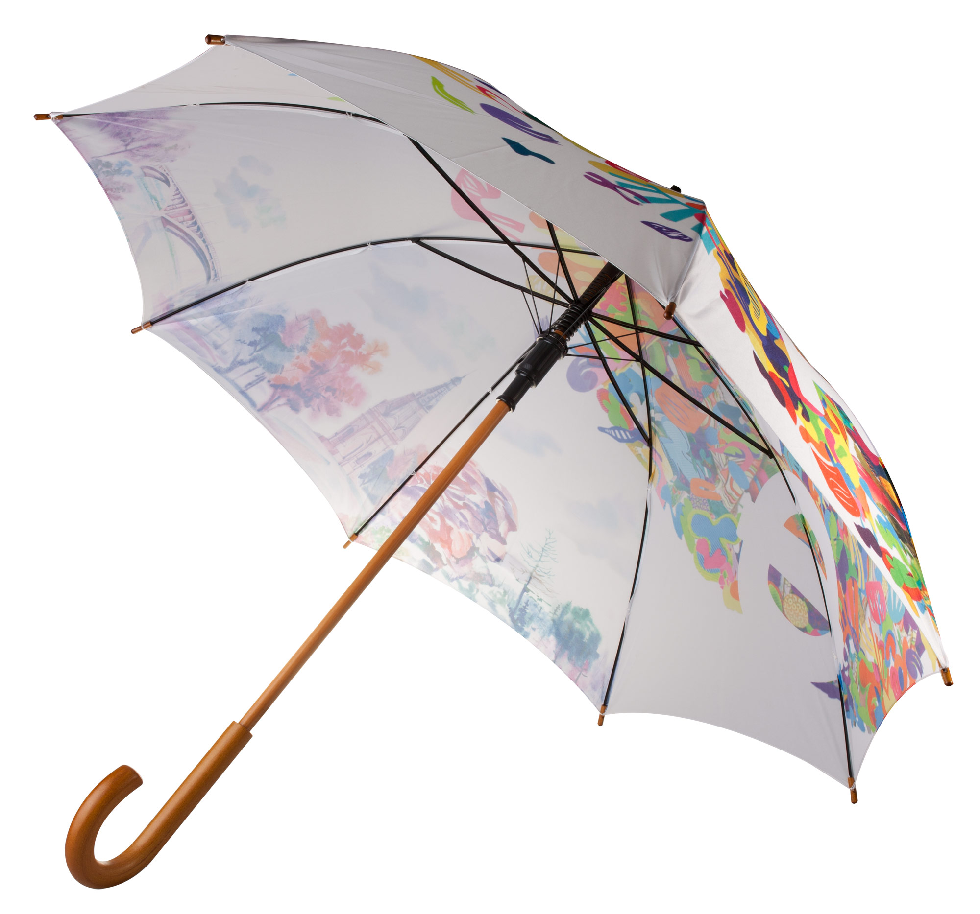 Пример зонта с полноцветной печатью
